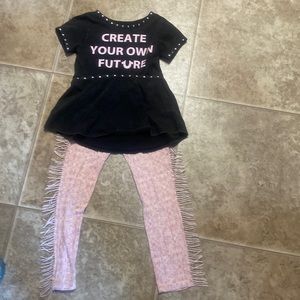 True Religion shirt and Jessica Simpson pants